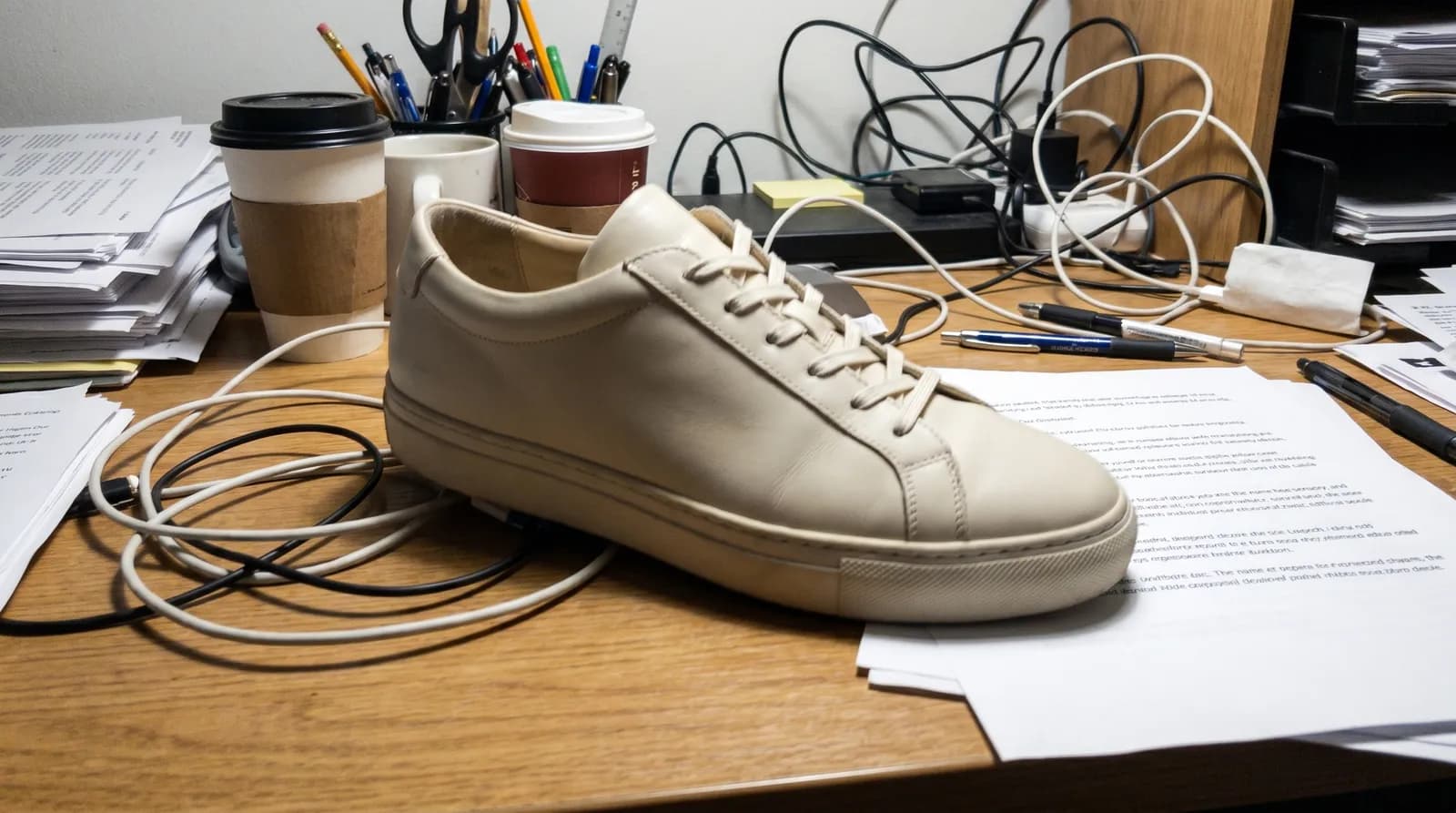 Sneaker — originalt mobilfoto før AI-transformation
